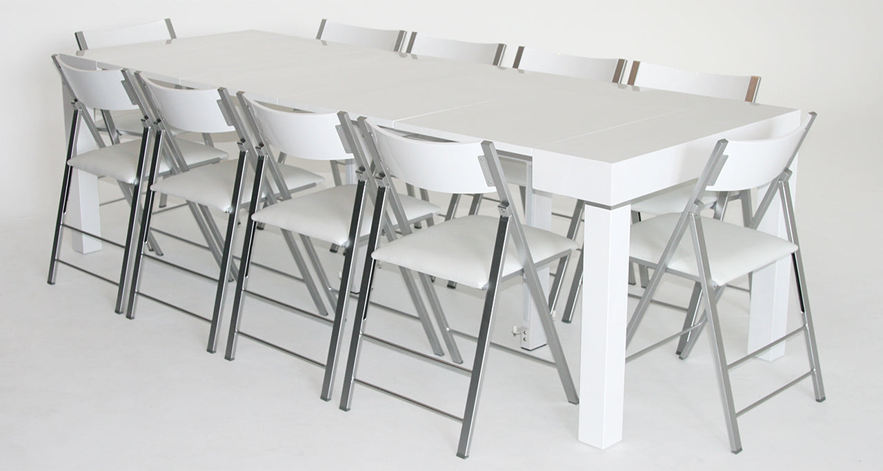 AMICO Extendable Dining Table - 4 Leaves Assembly | Space Saving Furniture Australia