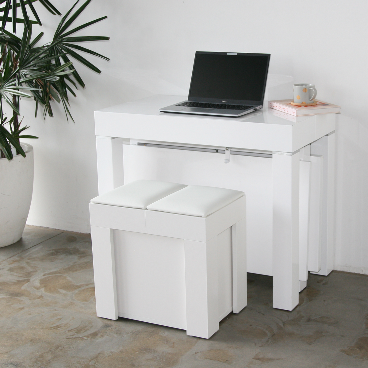 CUBO Extendable 5 Seater Bench 2 | Space Saving Furniture Australia