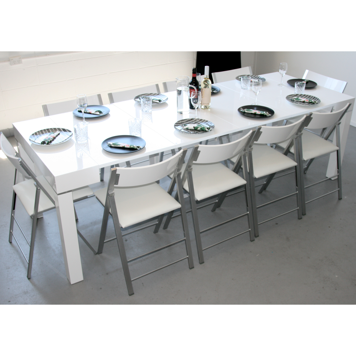 AMICO Extendable Dining Table - 4 Leaves 8 | Space Saving Furniture Australia