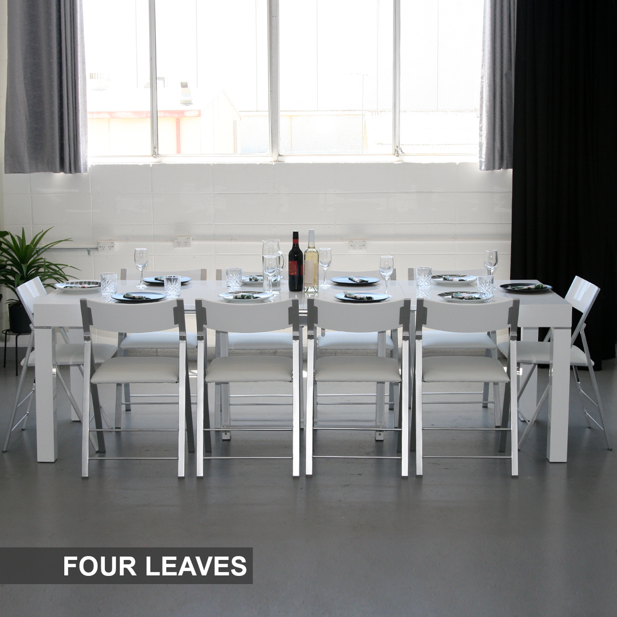 AMICO Extendable Dining Table - 5 Leaves 7 | Space Saving Furniture Australia