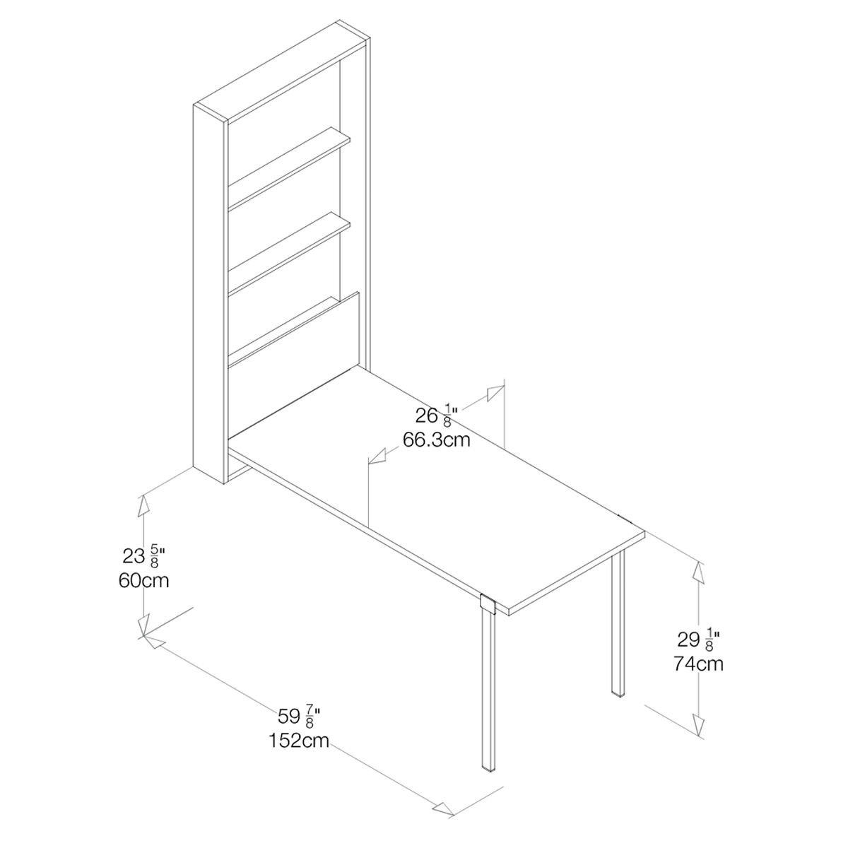 Intimo Wall Table 8 | Space Saving Furniture Australia